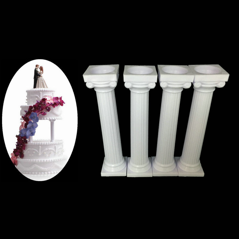 Title 4, 4pcs Pillars Wedding Cake Stands Cake Decoratin...