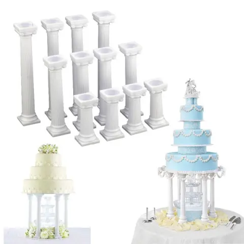 4pcs Pillars Wedding Cake Stands Decorating Tools Multi-layered Roman