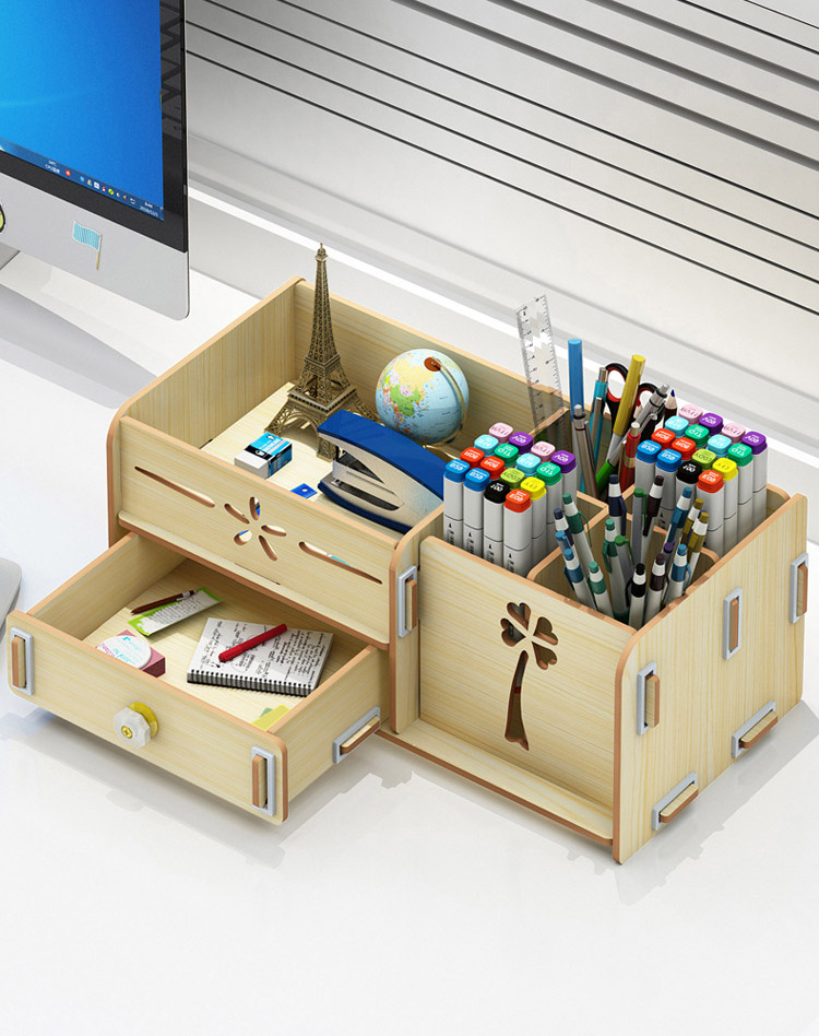 Creative Pen Box Fashion Desktop Ornaments Learning Blogger Nordic