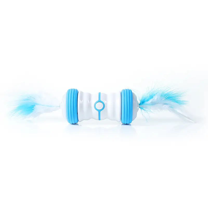 New Electric Cat Toy Led Flashing Pet Toy Usb Charging Rolling Ball Feather Funny Cat Stick
