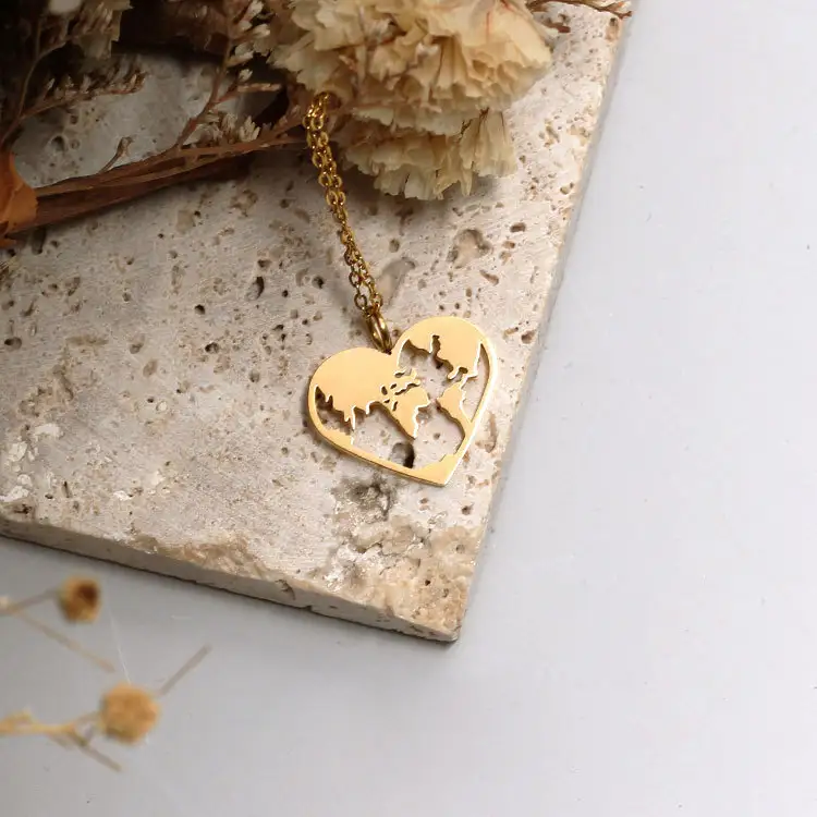 Niche Stainless Steel Polished Plating 18k Love Hollow
