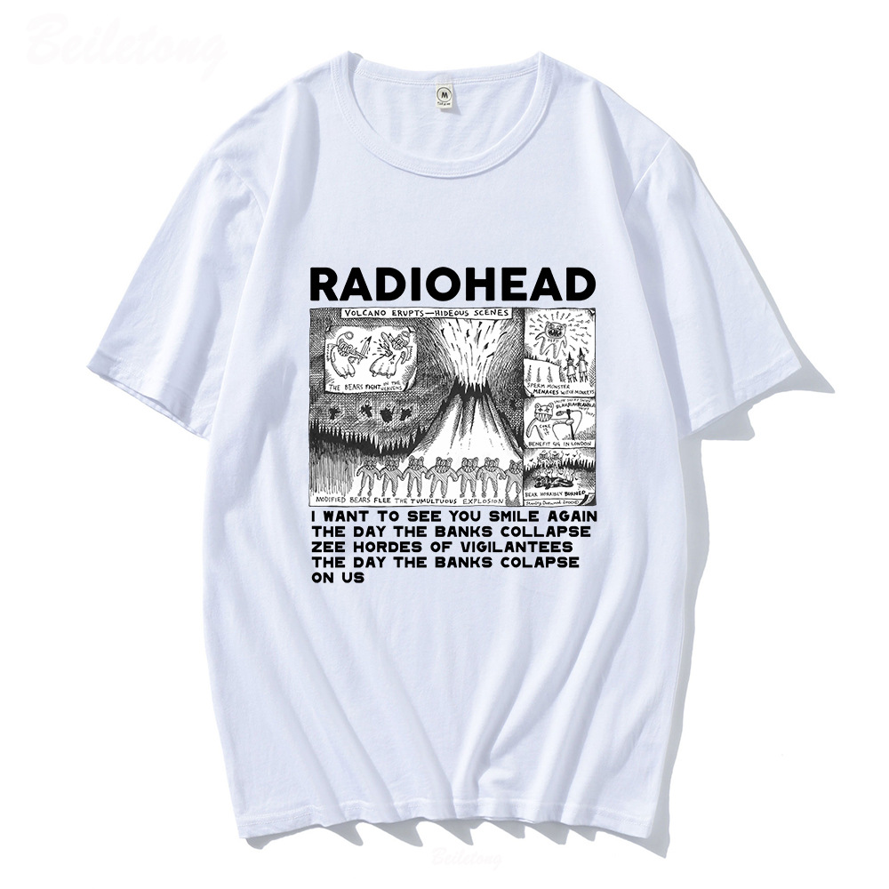 Title 5, Heren T-shirt met leuke band print, ronde hals ...