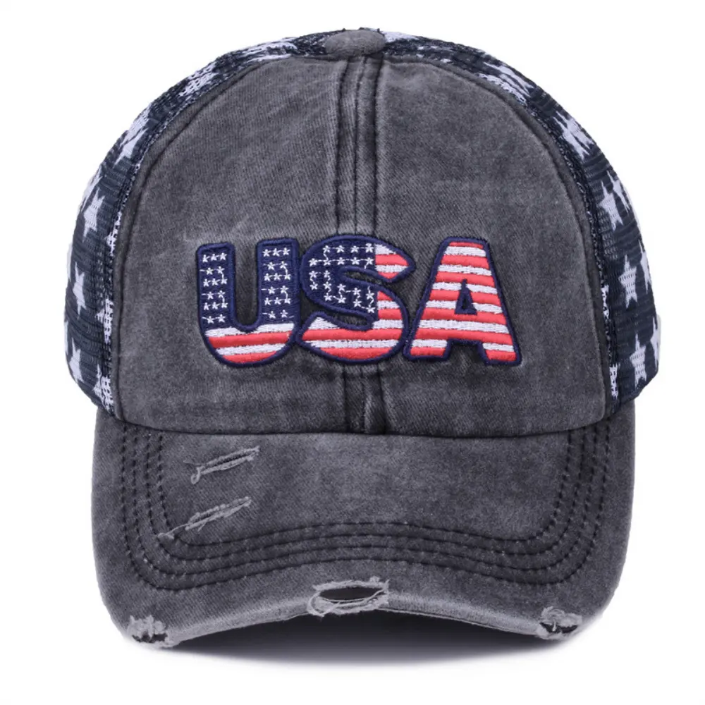 Single-color Stitched Star-pattern Net Fabric Three-dimensional American