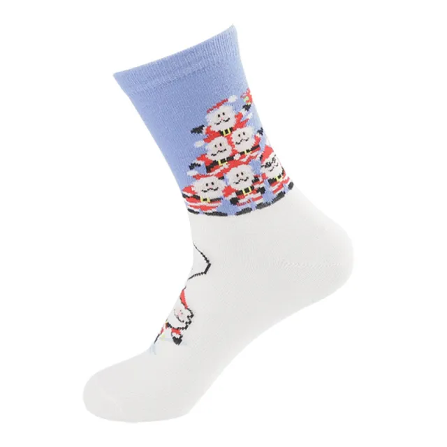 Santa Claus Elk Snowman Medium Tube Socks Christmas Little Man - Shop at LoveMi