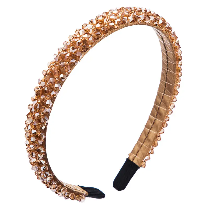 Fishing Line Beaded Fine-edge Fabric Hair Band Women