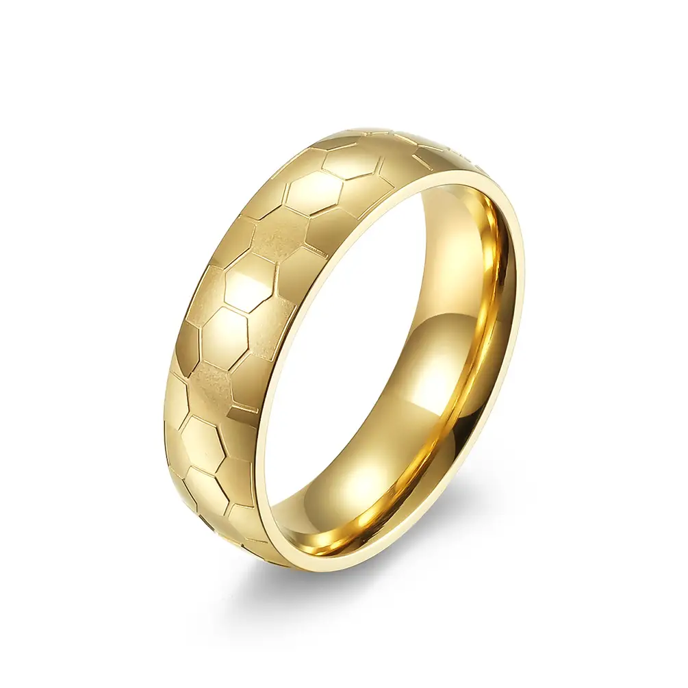World Cup Football Titanium Steel Ring Ornament