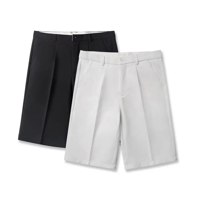 Men's Solid Color Loose Casual Five Point Trousers