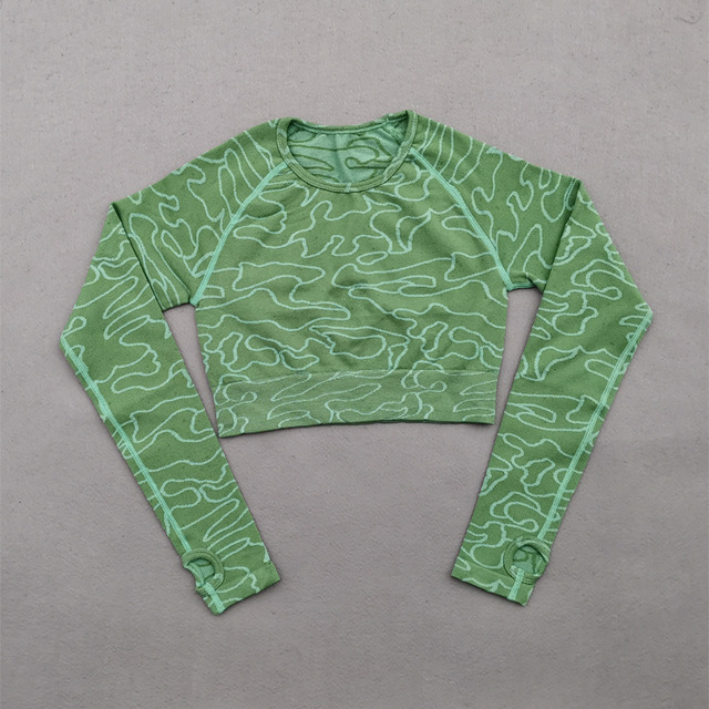 Women's Back Cutout Seamless Long Sleeve Fitness Long Sleeve Yoga Wear