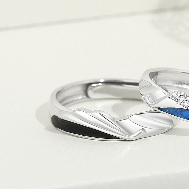 Fashion Amphibious Couple Ring Sterling Silver