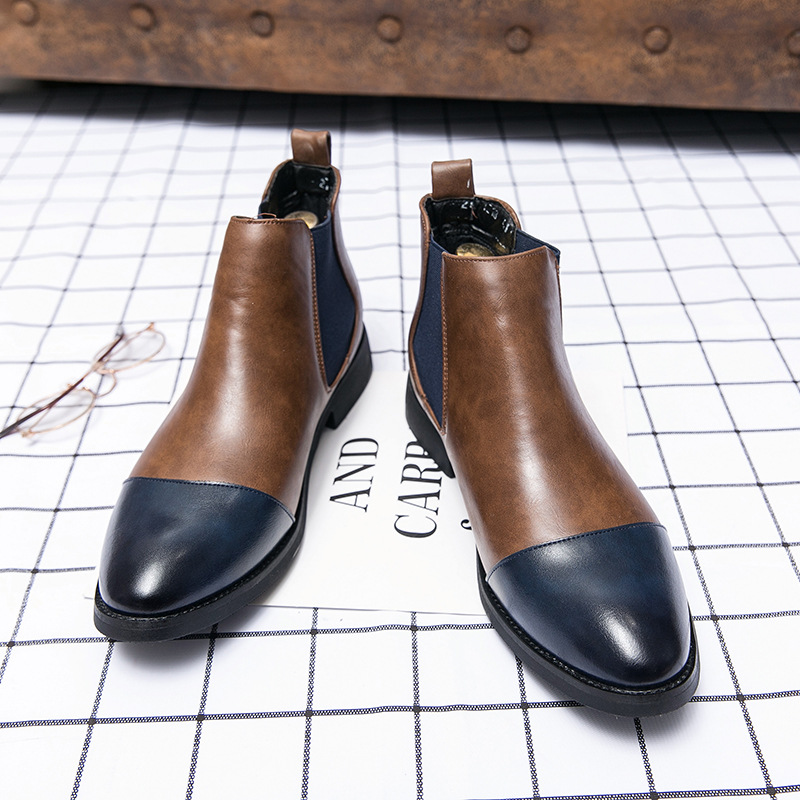 Men's Stylish British Style Pointed Toe Martin Boots