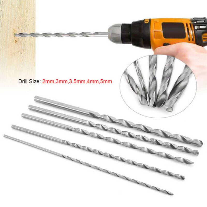 5PC 160MM Extra Long Wood Metal Drill Bit Set Brad Point 2mm 3mm 3.5mm 4mm 5mm — image 9