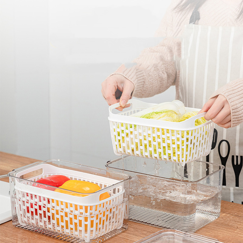 Refrigerator Special Freezer With Lid Storage Box Kitchen Food Organizer