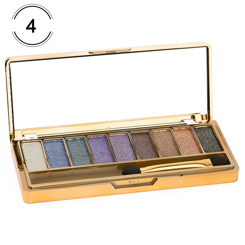 Title 4, Fashion eyeshadow palette 9 colors matte glitte...