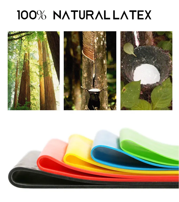 Resistance Loop Bands Set with 5 Levels and Storage Bag, Latex Exercise Bands for Home Workouts - detail photo 5