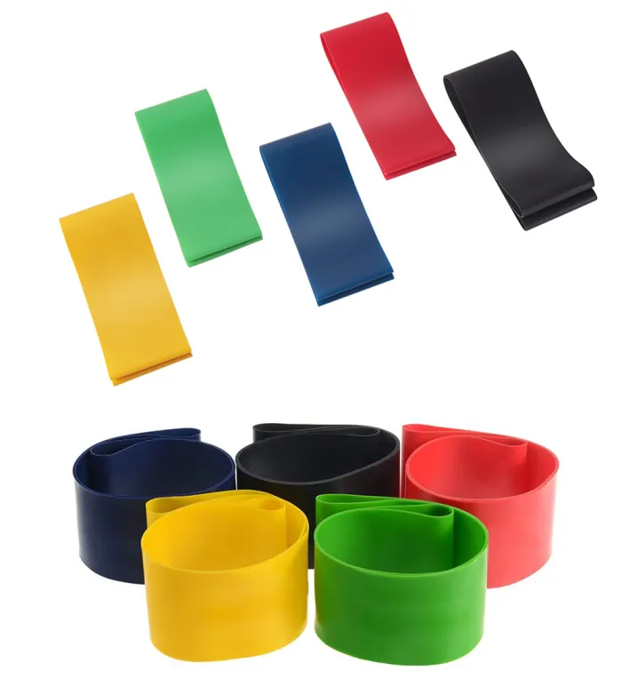 Resistance Loop Bands Set with 5 Levels and Storage Bag, Latex Exercise Bands for Home Workouts - detail photo 4