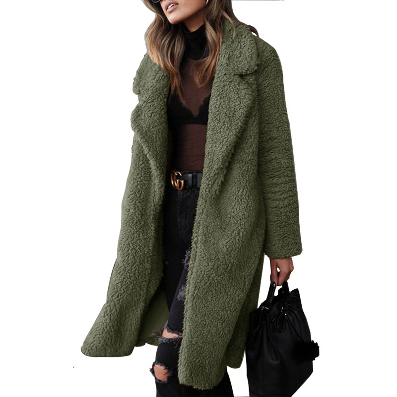 Title 11, Long sleeve lapel lamb wool coat provides warmt...