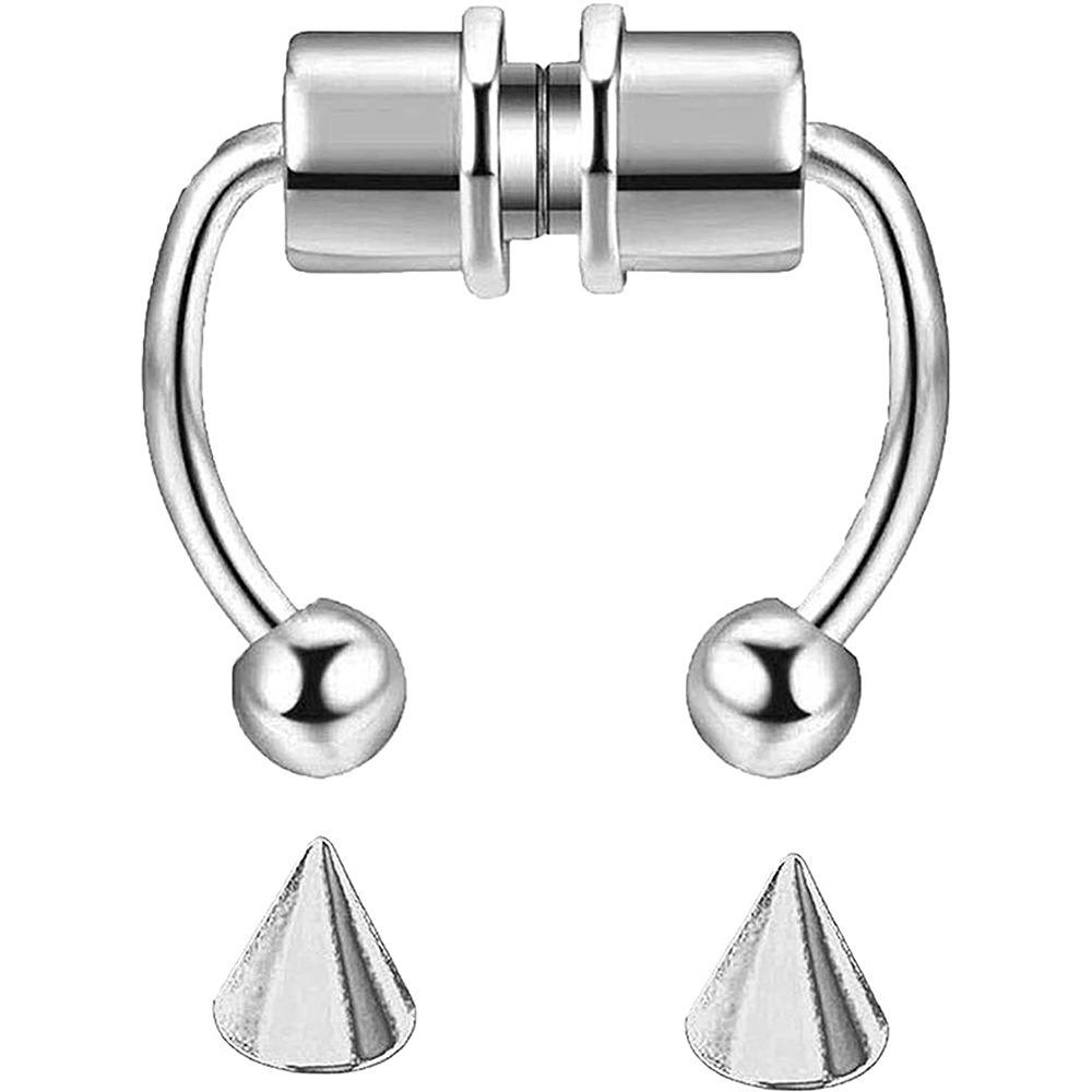 Title 5, Stainless Steel Magnet Nose Ring