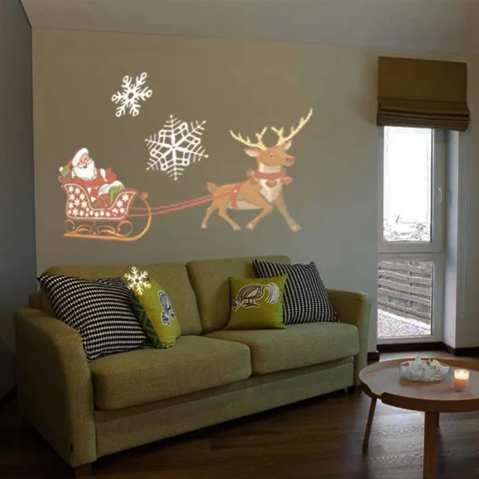 Outdoor LED Christmas Projector Light, Holiday Projector with 4 or 12 Slides and Remote (US Plug) - detail photo 7