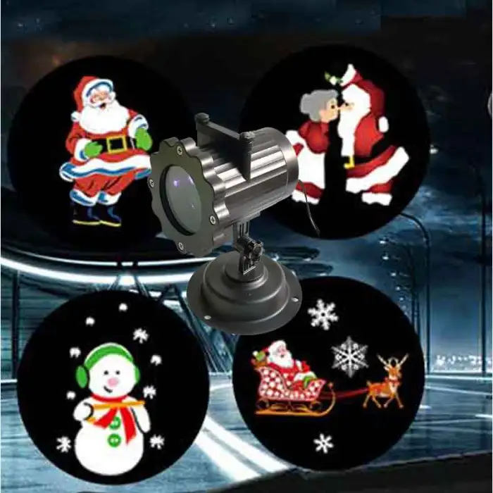 Outdoor LED Christmas Projector Light, Holiday Projector with 4 or 12 Slides and Remote (US Plug) - detail photo 4