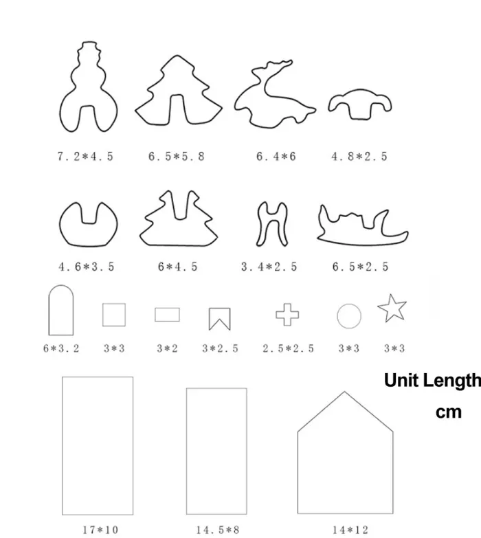 Christmas Cookie Cutter Set, Stainless Steel Gingerbread House and Holiday Shapes for Baking (8, 10 or 18 Pieces) - detail photo 11