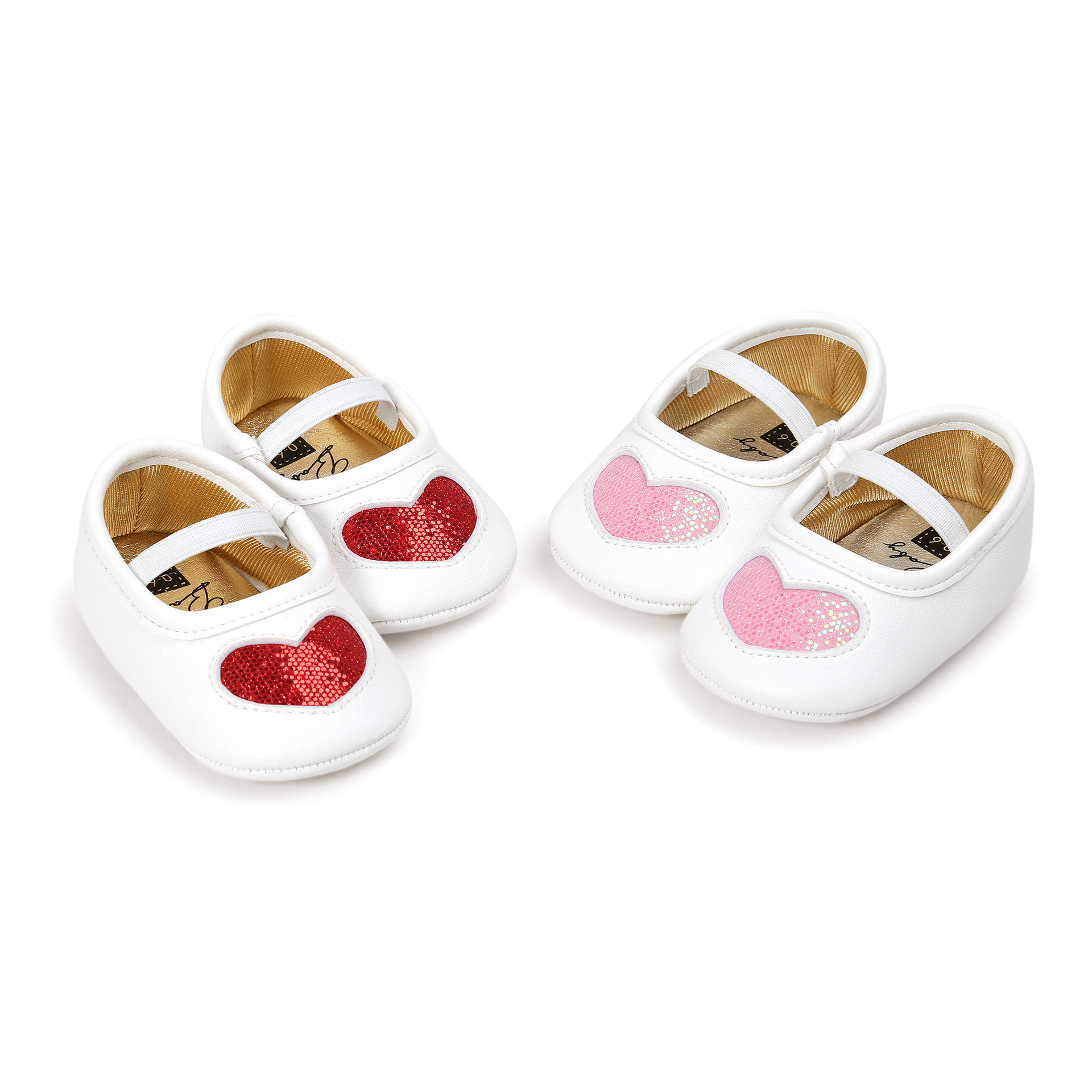 Gold PrincessSteps leather baby shoes for toddlers