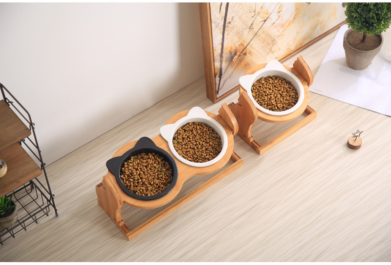 Title 1, Cat food bowl, non-slip, easy to clean, ergonom...