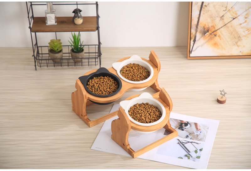 Title 2, Cat food bowl, non-slip, easy to clean, ergonom...