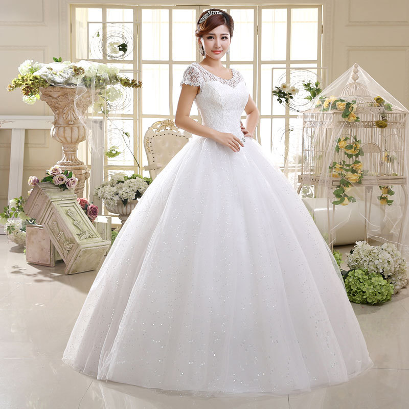 Title 2, 2021 Wedding Dress Lace Shoulder Slim Fit Plus ...