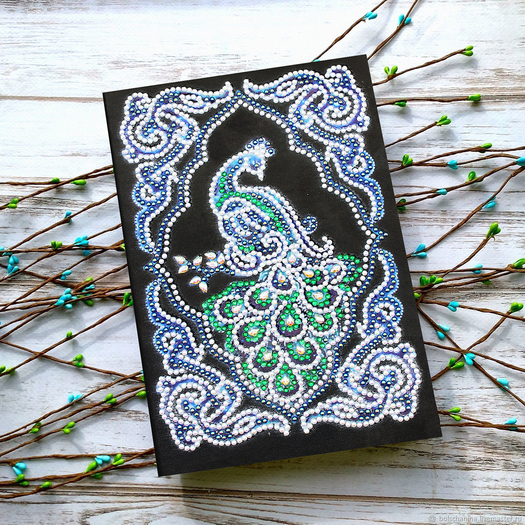 Title 1, Peacock Beauty Journal Notebook Diamond Paintin...