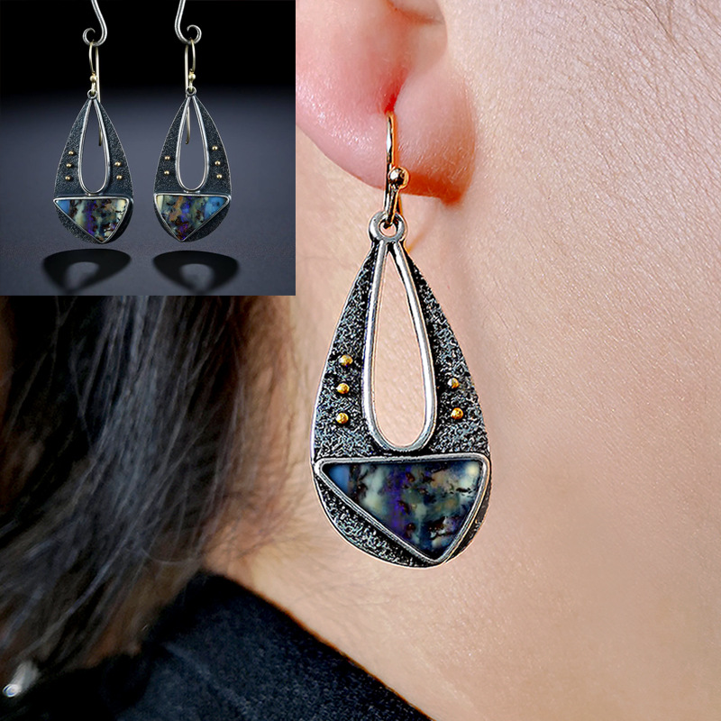 Title 3, Vintage Elegant Resin Dangle Earrings For Women...