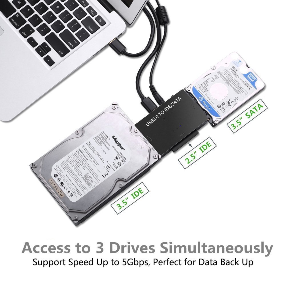 Title 2, USB 3.0 Adapter für drei SATA-Festplatten. Einf...