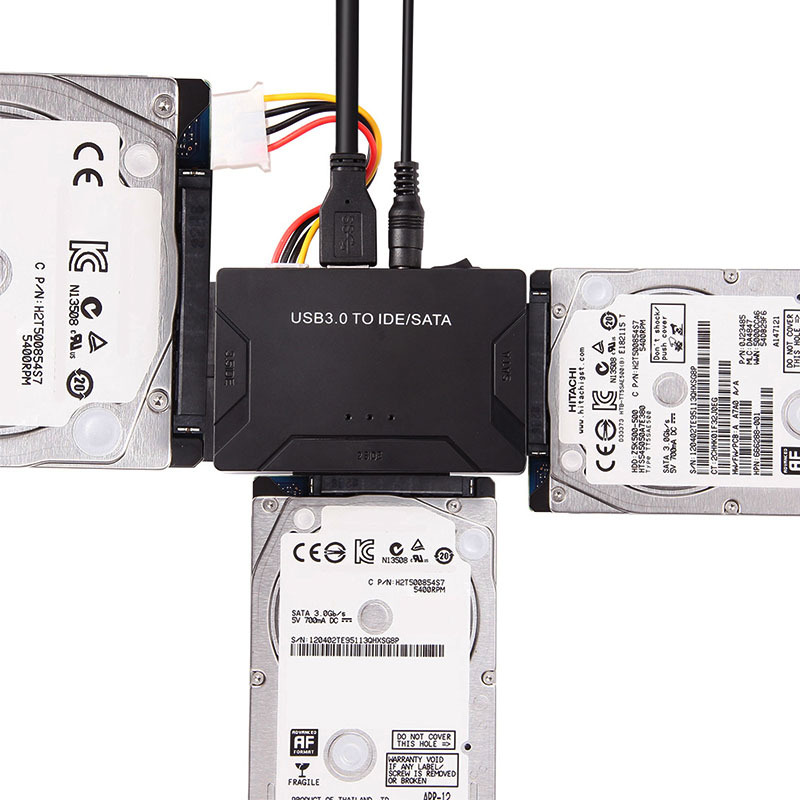 Title 5, USB 3.0 Adapter für drei SATA-Festplatten. Einf...