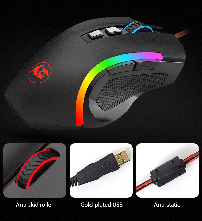 Title 7, Redragon M607 Wired Gaming Mouse delivers preci...