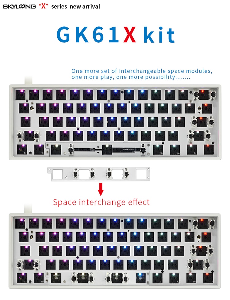 Title 1, Dual-Mode-Tastatur-Kit für mechanische Tastatur...