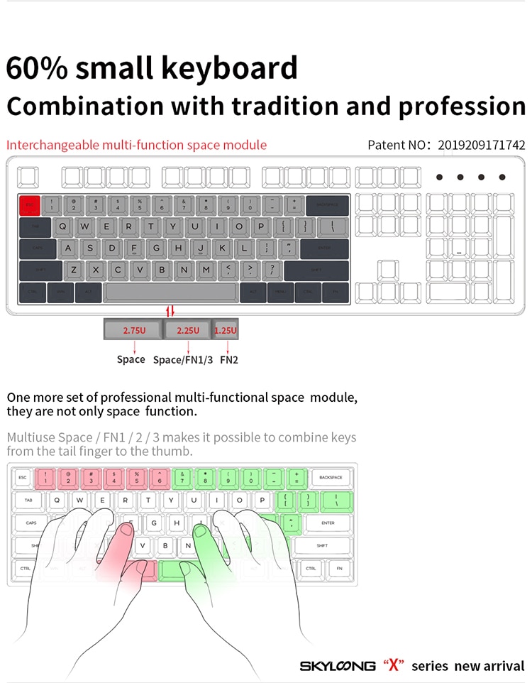 Title 2, Dual-Mode-Tastatur-Kit für mechanische Tastatur...