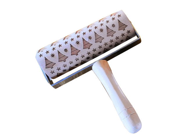 Title 2, Push-Style Christmas Embossing Rolling Pin Prin...