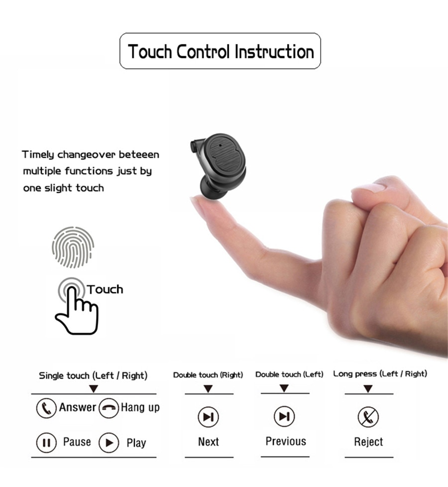 Title 10, Touch Bluetooth Headset experience crystal-clea...