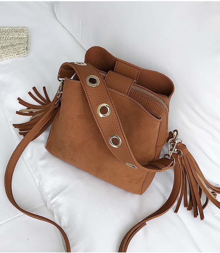 Title 6, Frosted Tassel Single Shoulder Messenger Bag Re...