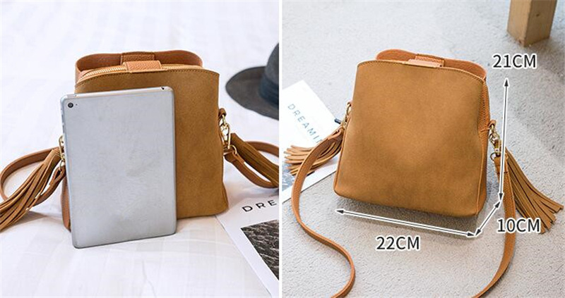 Title 15, Frosted Tassel Single Shoulder Messenger Bag Re...