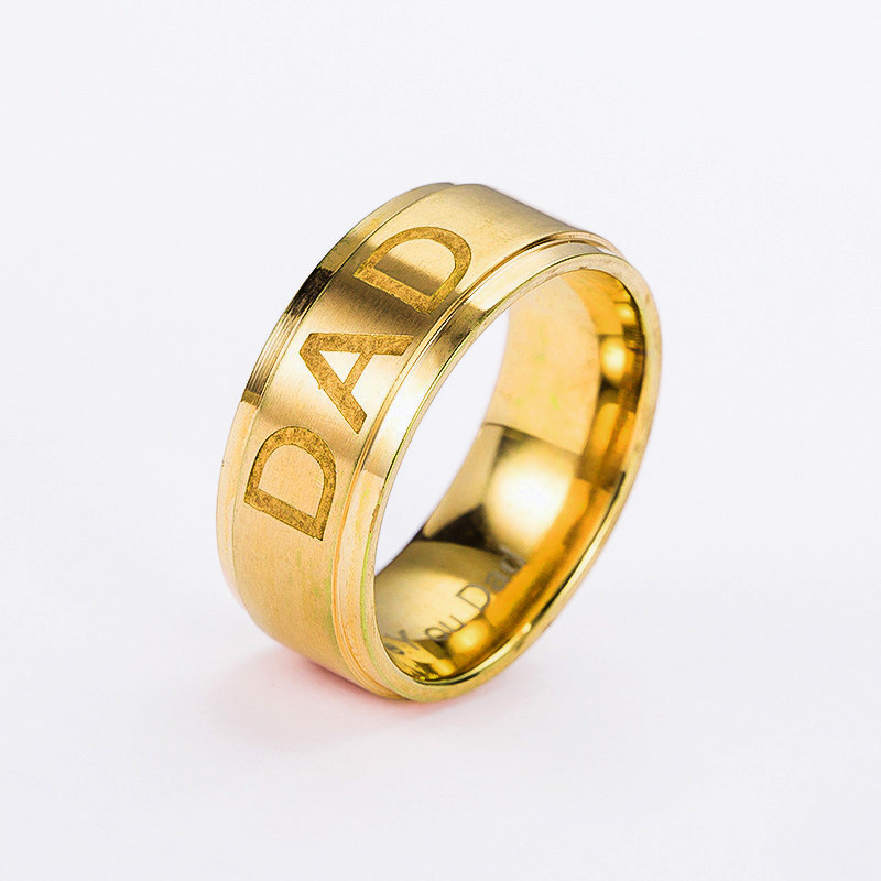 Title 1, Monogramm Ring aus Titanstahl, personalisierbar...