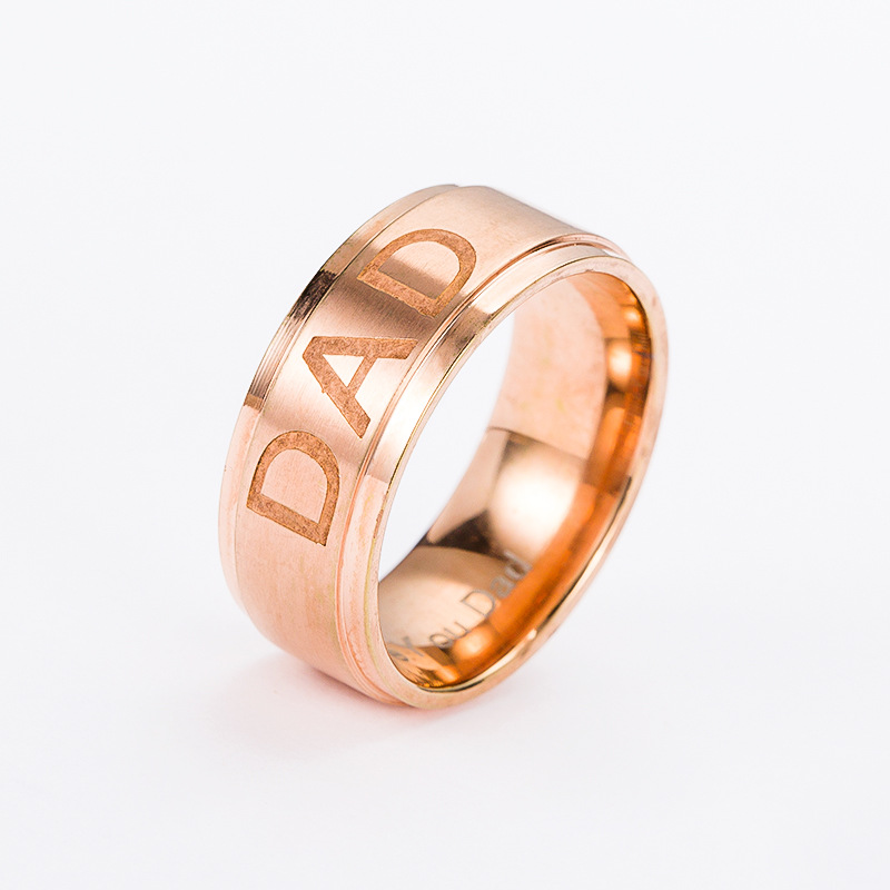 Title 10, Gepersonaliseerde monogram ring van titanium st...