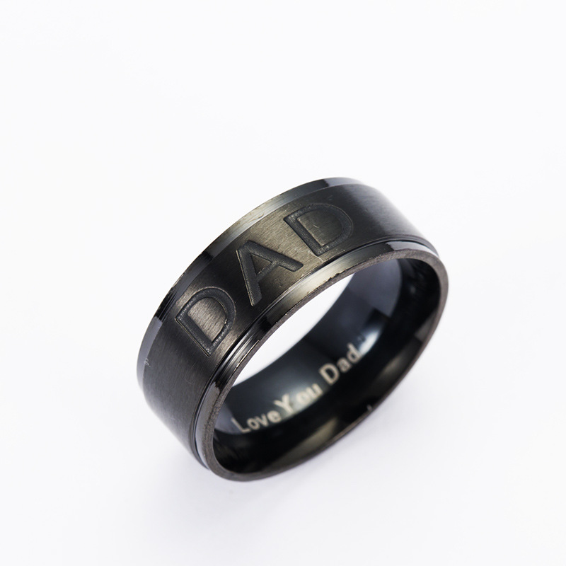 Title 11, Gepersonaliseerde monogram ring van titanium st...