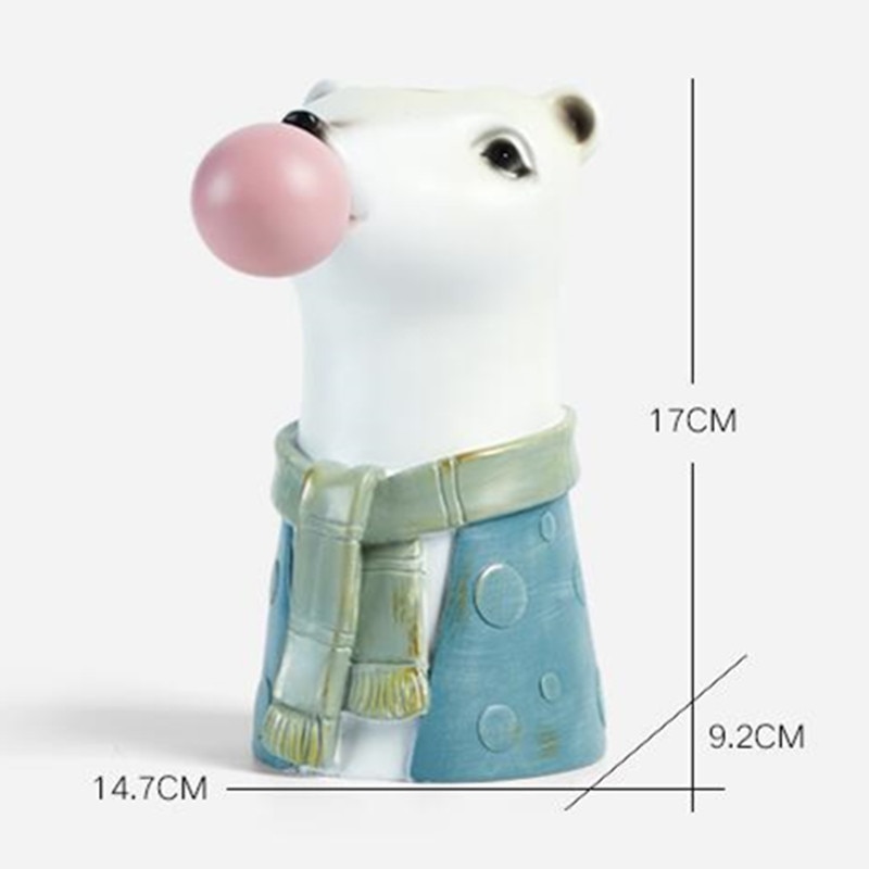 Resin Cartoon Animal Head Vase - Image 5