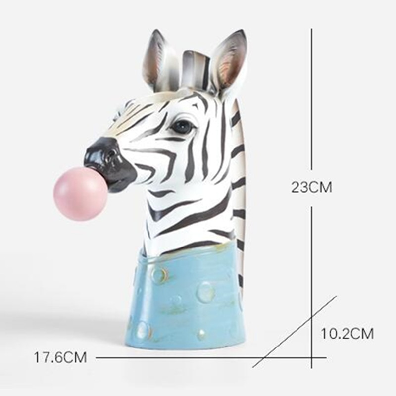 Resin Cartoon Animal Head Vase - Image 7