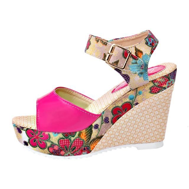 Title 31, Floral high heel women sandals Elegant and styl...