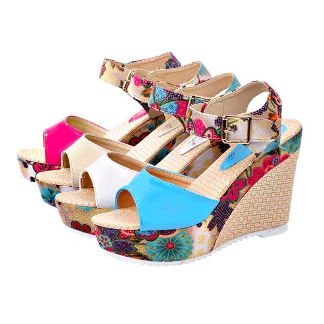 Title 33, Floral high heel women sandals Elegant and styl...