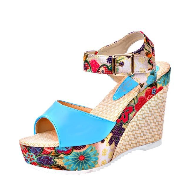 Title 35, Floral high heel women sandals Elegant and styl...