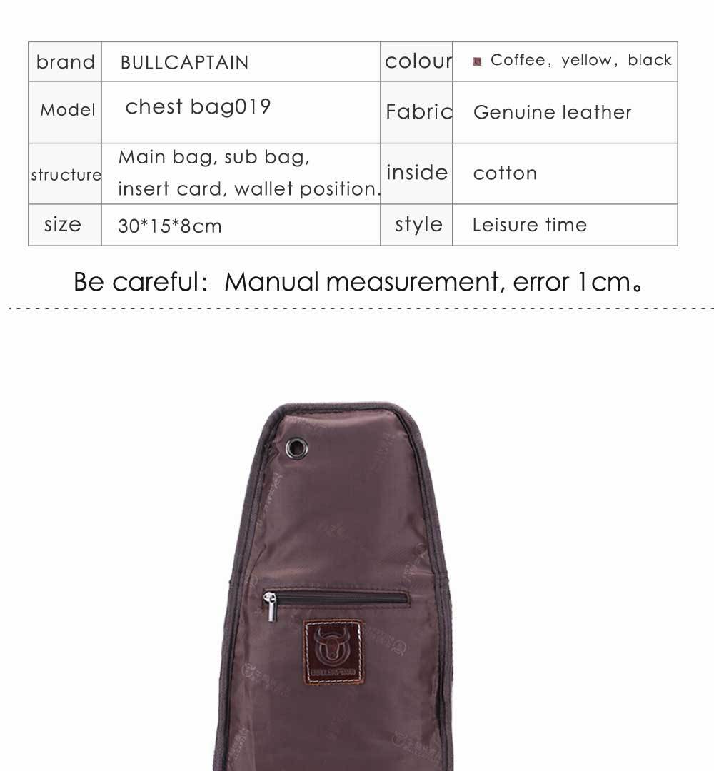 Title 6, Heren leren schoudertas crossbody borsttas, sti...