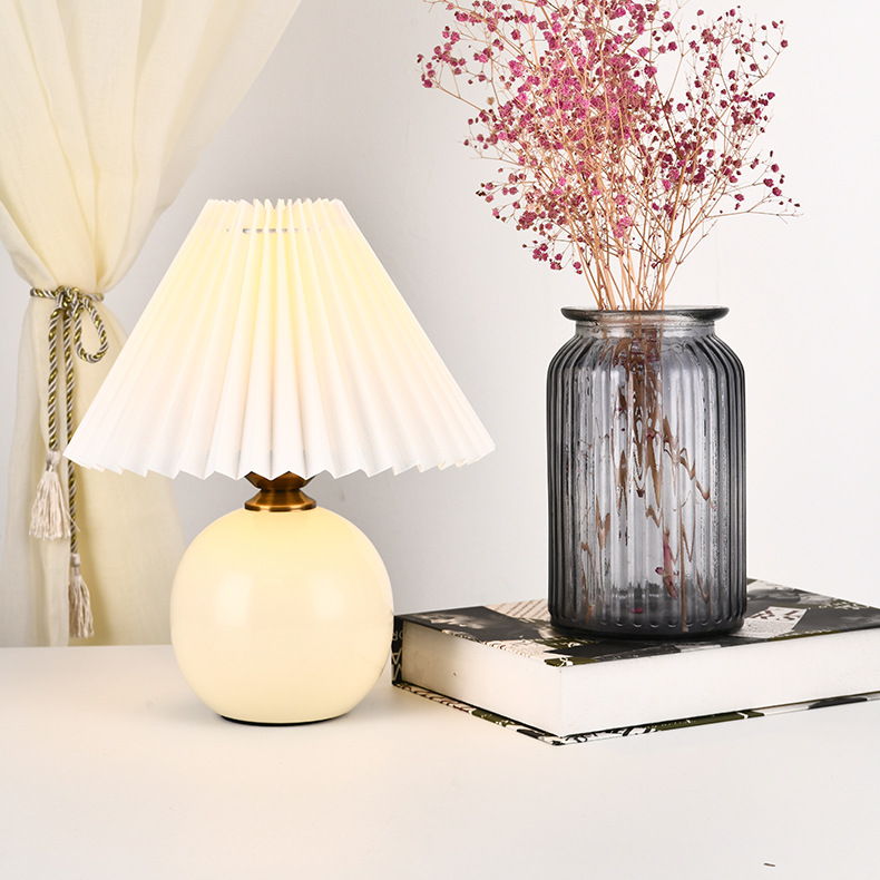 Title 6, Decorative bedside table lamp enhances your bed...