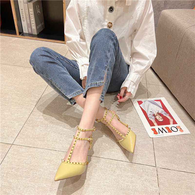 Title 5, Pointed Rivet High Heels Super High Heel Elevat...